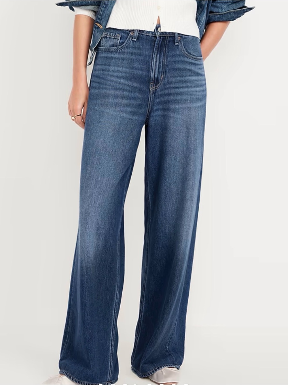 Old Navy Medium Wash NWT Wide Leg Pants Women’s